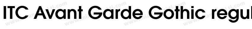 ITC Avant Garde Gothic regula字体转换